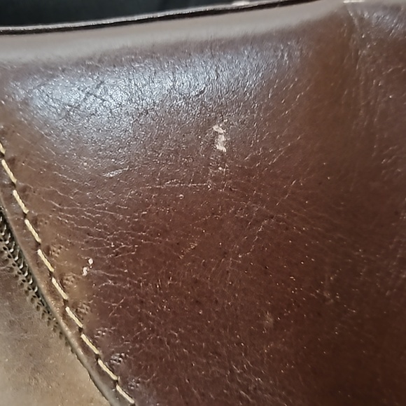 Vera Pelle dark brown crossbody purse approx 7x8 inches - Picture 5 of 15